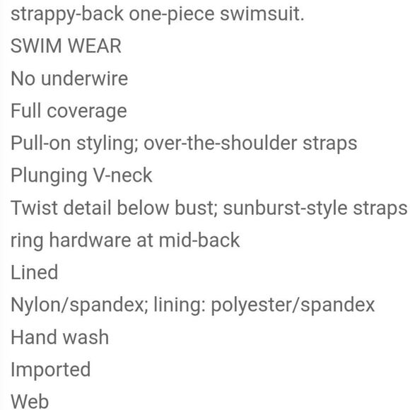 Calvin Klein Turquoise One Piece Strappy Back Plunge Neck Swimsuit - Picture 5 of 5